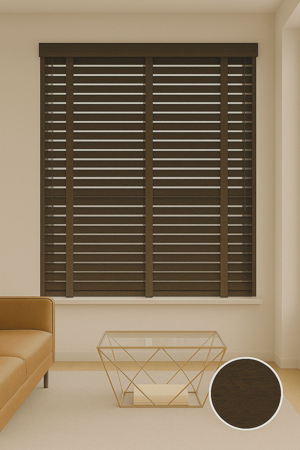 Abachi Jaloezieën 50mm Walnut
