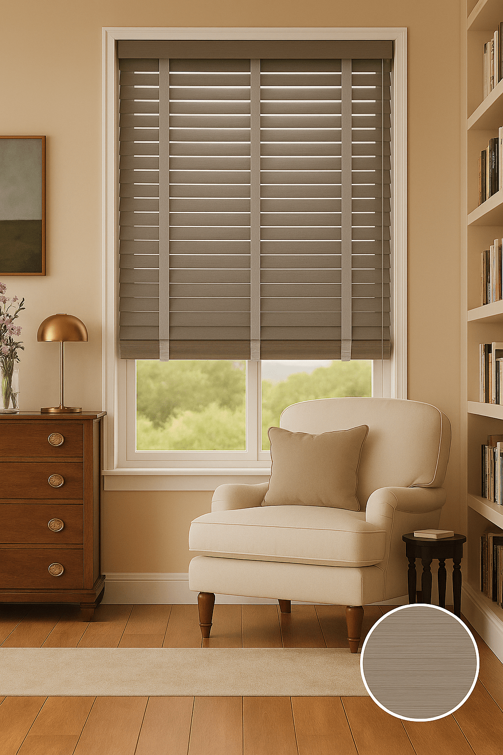 Bamboe Jaloezieën 50mm Taupe