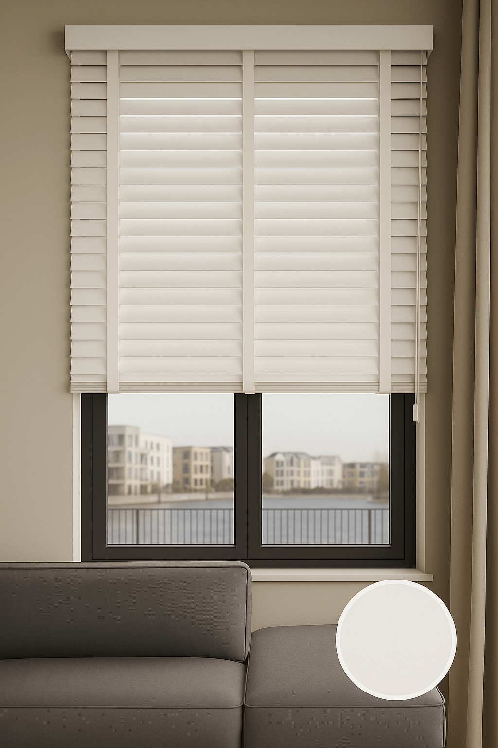 Houten Jaloezieën 50mm Pearl White